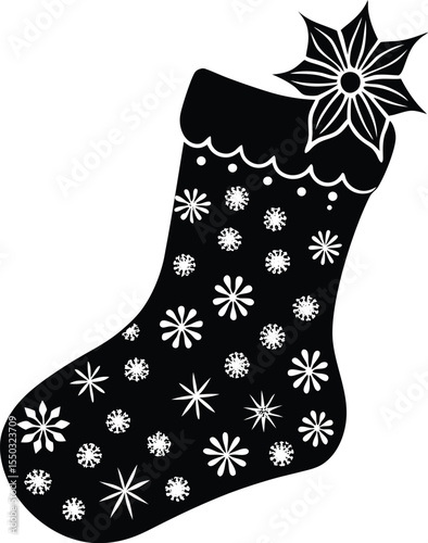 Christmas Stocking Silhouette