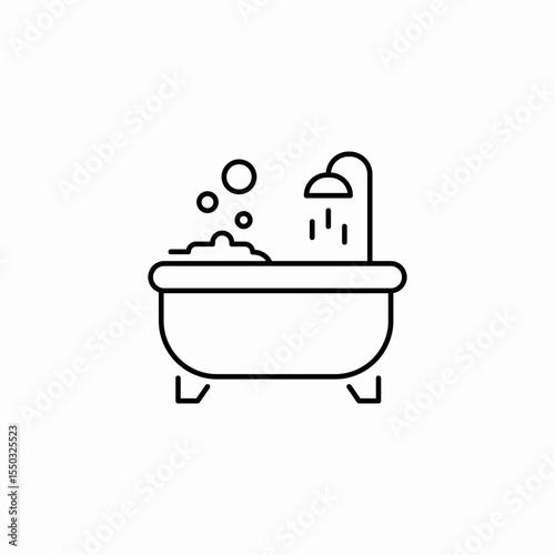 bubble bath shower icon sign vector
