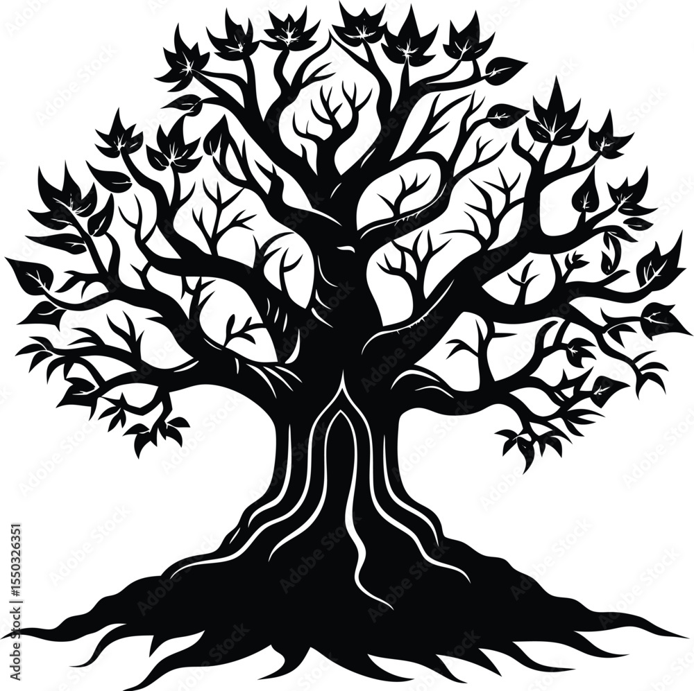 Obraz premium Enchanted Tree Silhouette