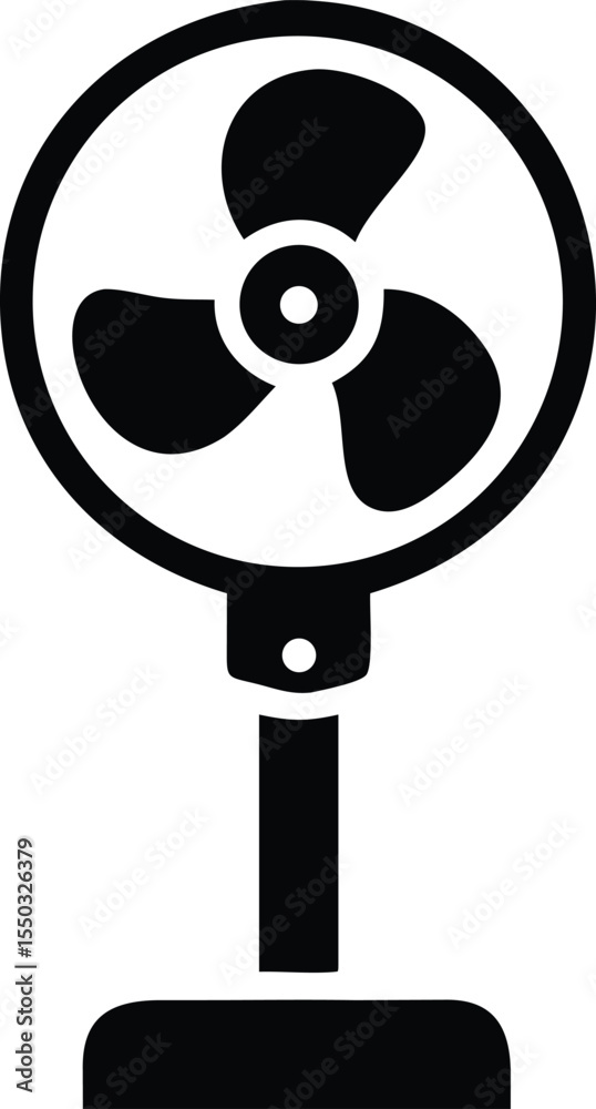 Obraz premium electric stand fan icon silhouette