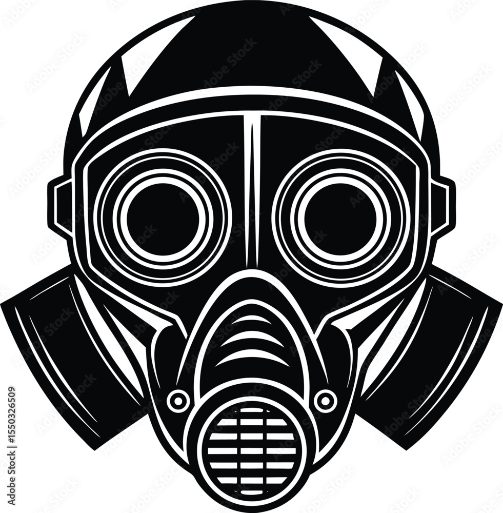 Fototapeta premium Gas Mask Silhouette