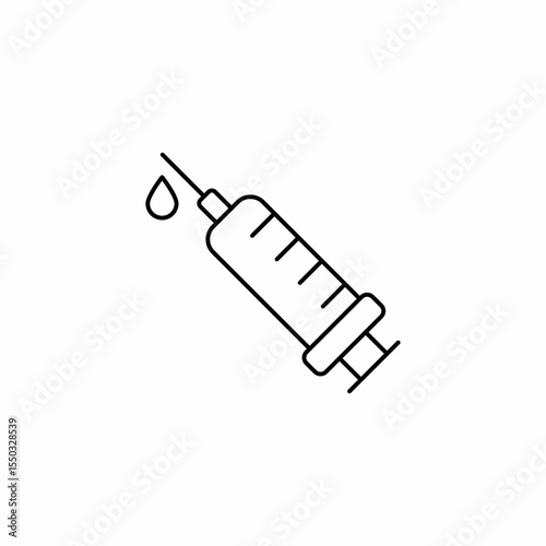 medical syringe injection icon sign vector