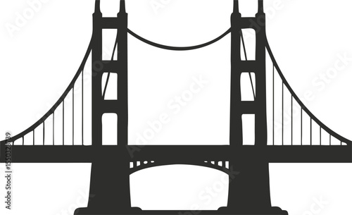 golden gate bridge black silhouette 
