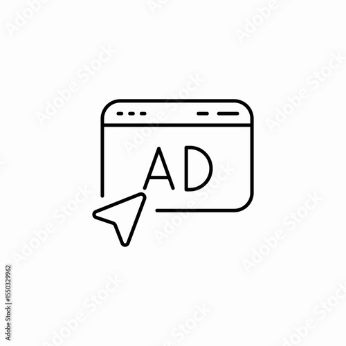 online advertisement click icon sign vector