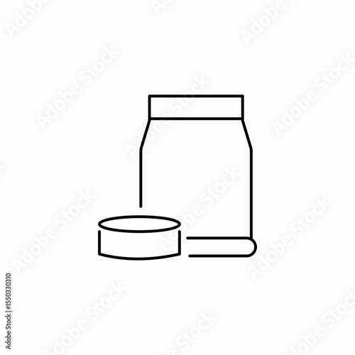 pet food bag icon sign vector