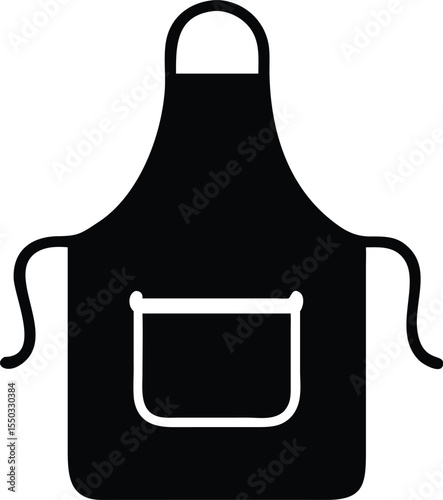kitchen apron icon silhouette