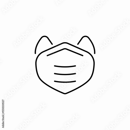 protective face mask icon sign vector