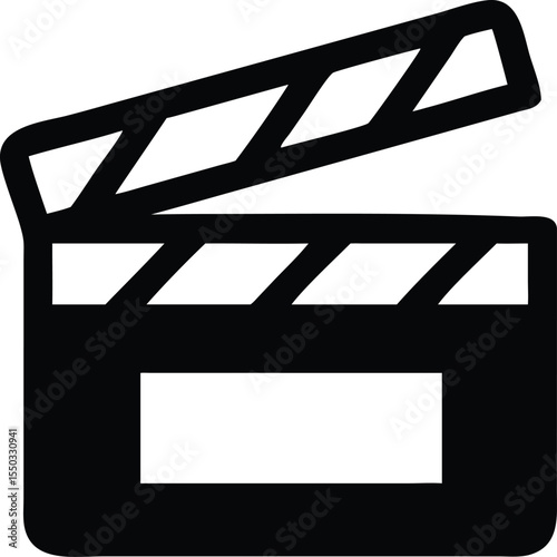 movie clapperboard silhouette 