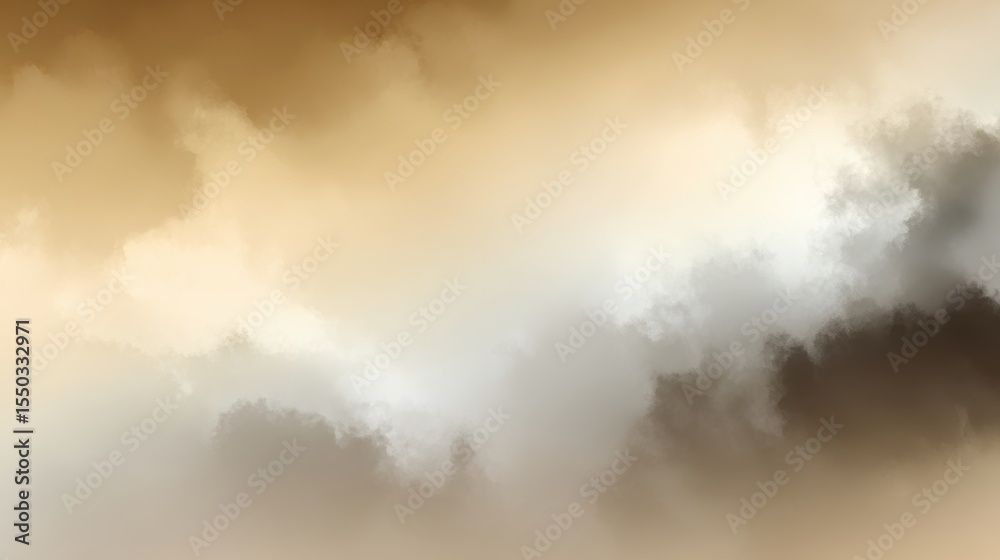 Fototapeta premium Symphony of shadow and light creates an ethereal landscape of abstract forms and golden haze