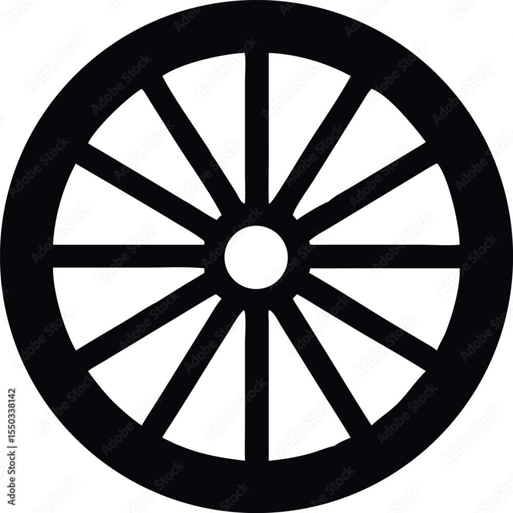 Fototapeta premium wagon wheel silhouette
