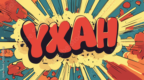 Explosion with Yeah Word Pop Art Style Animation