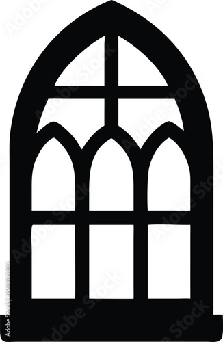 window in the church silhouette