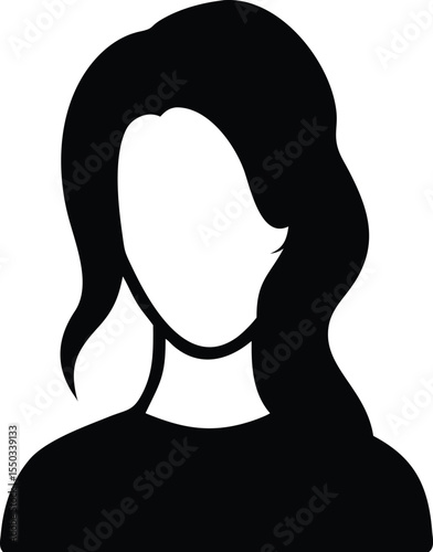 woman hair silhouette