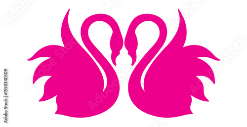 Pink swan