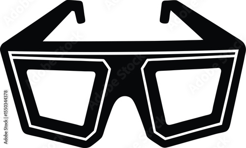 Silhouette of 3D Glasses