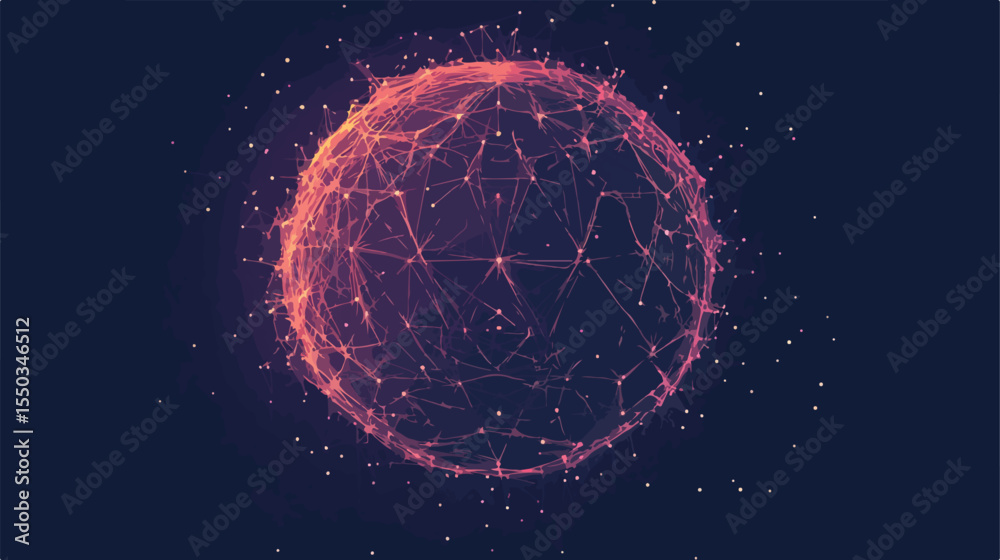 Obraz premium Diverse Network Social Isolated Flat Vector Illustration