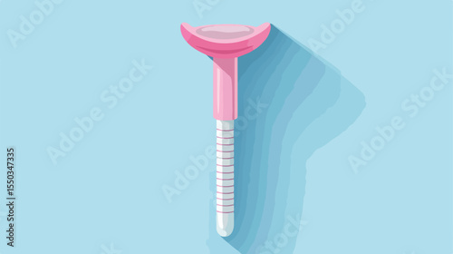 Female Contraceptive Implant Flat Vector Illustration