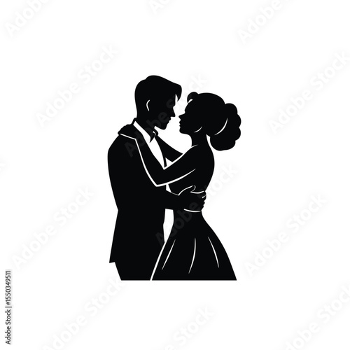 silhouette of a couple