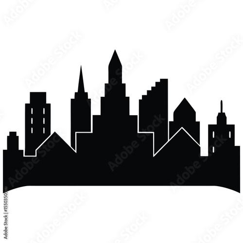silhouette of city