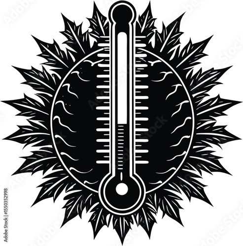 Silhouette of Thermometer