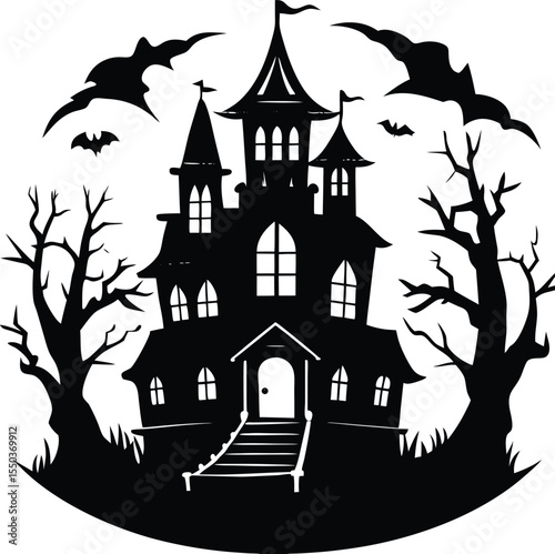 Haunted House Silhouette
