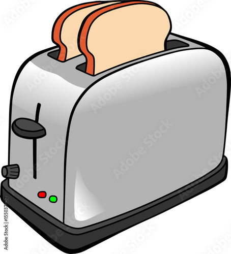  toaster line vector illustration isolated on white background