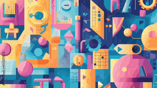 Financial Calculations Flat Vector Illustration
