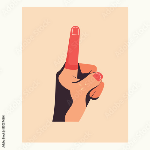Professional First Aid Finger Injury Flat Vector Illustration