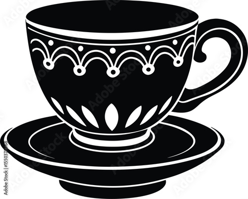 Teacup with Saucer Silhouette