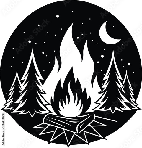 Campfire Silhouette