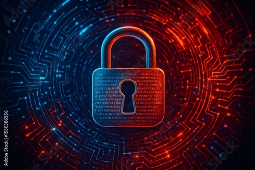 Wallpaper Mural Digital padlock symbolizing cybersecurity Torontodigital.ca