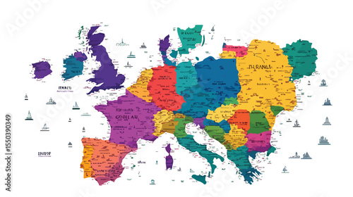 France Map Icon Vector Illustration