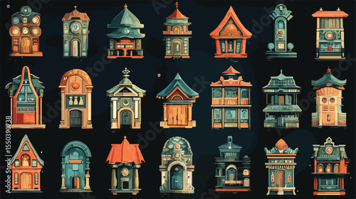 Backside House Vector Illustration