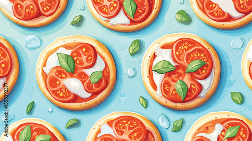 Fresh Tomato Slice Vegetable Flat Vector Illustration