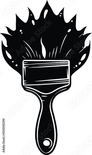 Paintbrush Silhouette