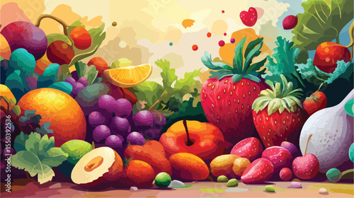 Fresh and Natural Bounty: Healthy Eating Vegetable Harvest Abundance