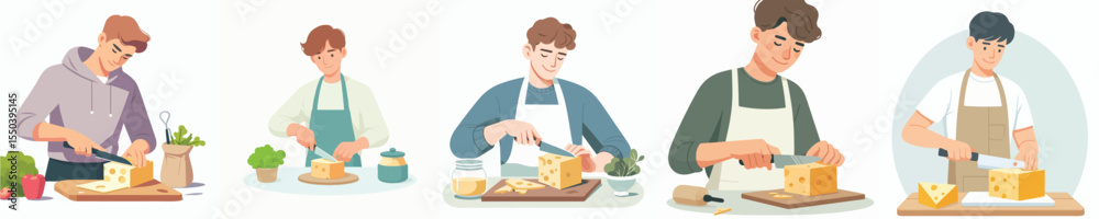 cheese slicing character vector cheese slicing character vector