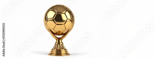 Golden trophy shaped like a soccer ball representing achievement, competition, and sportsmanship in international football events and youth tournaments