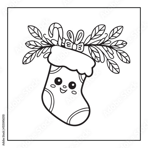 Bold & easy Cozy Christmas coloring book, black & white designs, line art vector illustration, coloring page, coloring book, holiday coloring book,  christmas, christmas vector, christmas line art