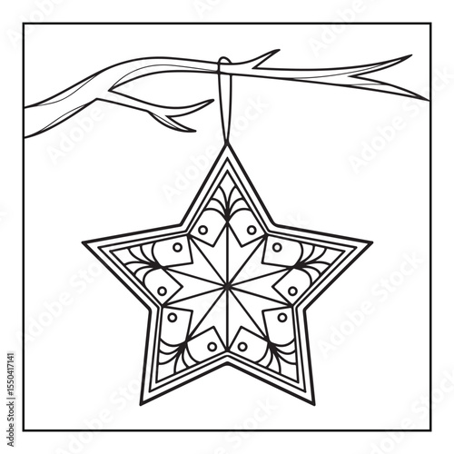 Bold & easy Cozy Christmas coloring book, black & white designs, line art vector illustration, coloring page, coloring book, holiday coloring book,  christmas, christmas vector, christmas line art