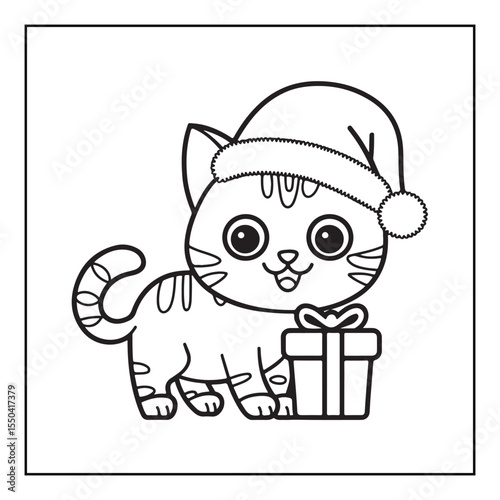 Bold & easy Cozy Christmas coloring book, black & white designs, line art vector illustration, coloring page, coloring book, holiday coloring book,  christmas, christmas vector, christmas line art