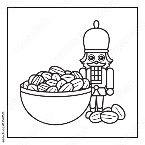 Bold & easy Cozy Christmas coloring book, black & white designs, line art vector illustration, coloring page, coloring book, holiday coloring book,  christmas, christmas vector, christmas line art