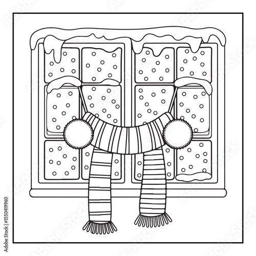 Bold & easy Cozy Christmas coloring book, black & white designs, line art vector illustration, coloring page, coloring book, holiday coloring book,  christmas, christmas vector, christmas line art