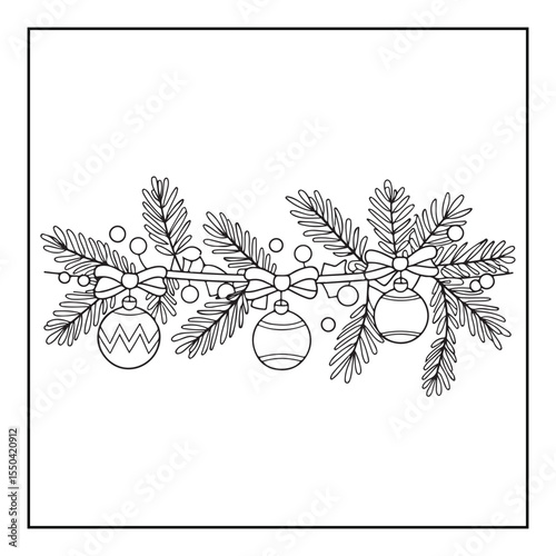 Bold & easy Cozy Christmas coloring book, black & white designs, line art vector illustration, coloring page, coloring book, holiday coloring book,  christmas, christmas vector, christmas line art