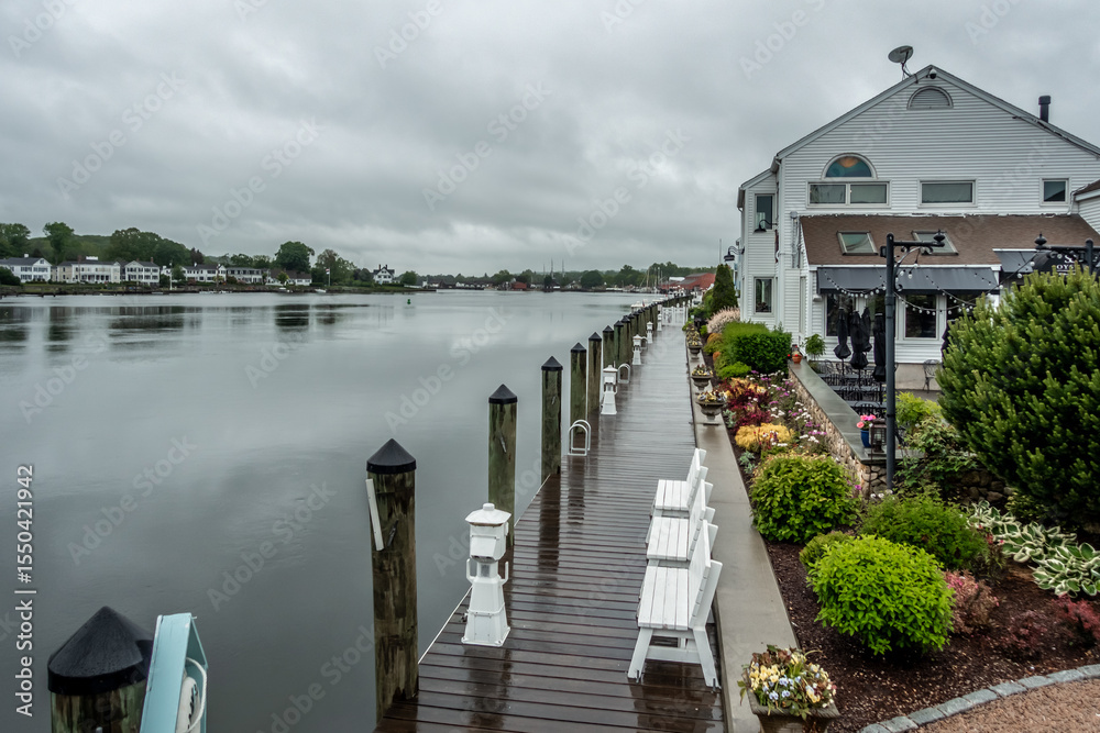 Fototapeta scenes around mystic connecticut town in new england