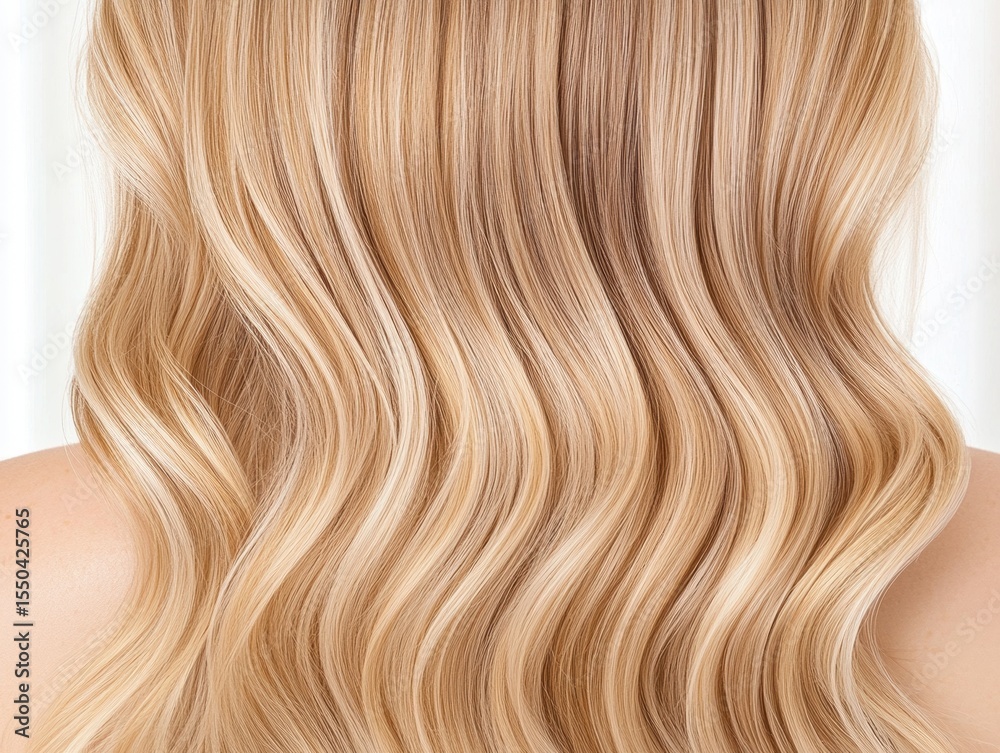 Naklejka premium Blonde wavy hair