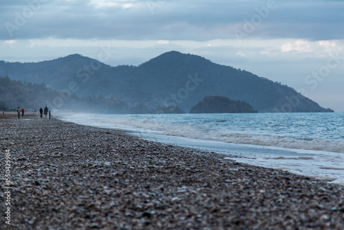 Fototapeta Naklejka Na Ścianę i Meble -  misty mountains by the sea