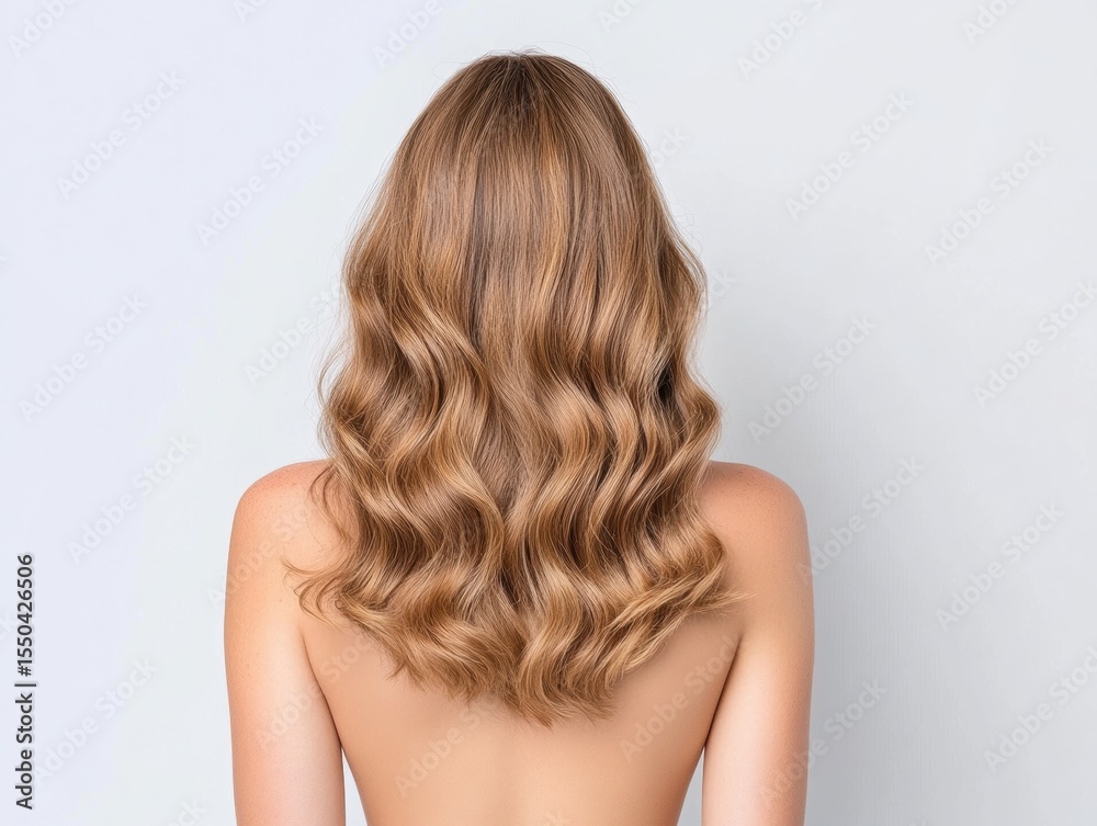 Fototapeta premium Woman's Back, Wavy Hair