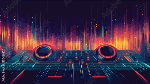 Dynamic Sound Wave Rhythm Illustration