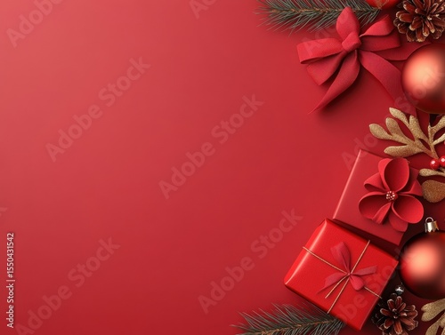 Festive Red Christmas Background